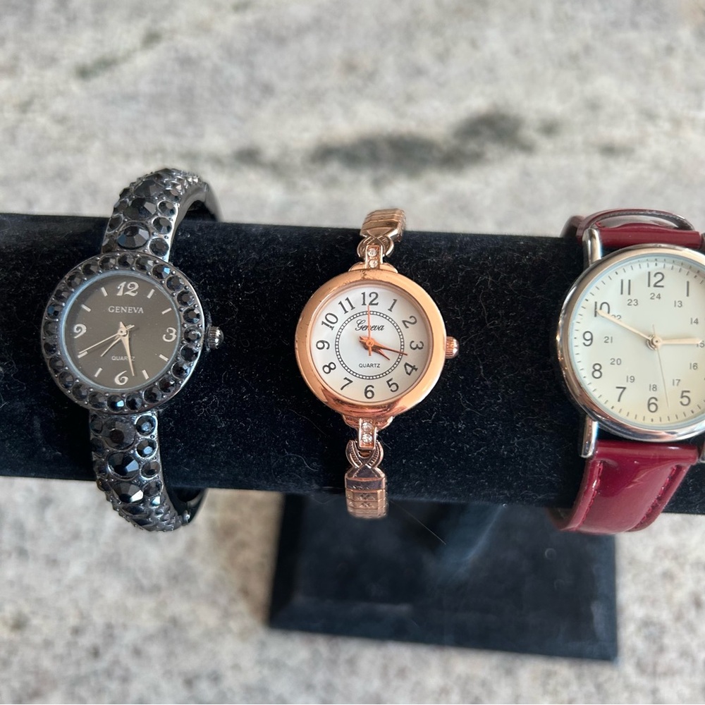 Watch Lot- Black, Rose Gold, Burgundy, Gold - Picture 3 of 12